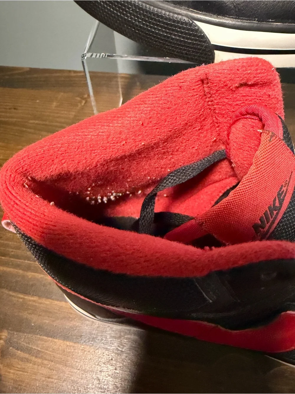 Rare Nike Men’s Delta Force Black and Red High-Top Sneakers Men’s Size 12